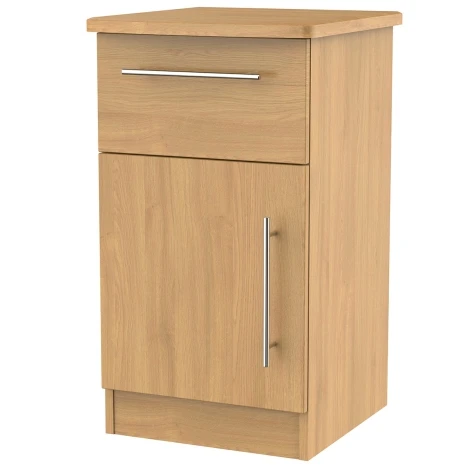 SHE004-O - Sherwood - 1 Door & Drawer Locker - Modern Oak Finish