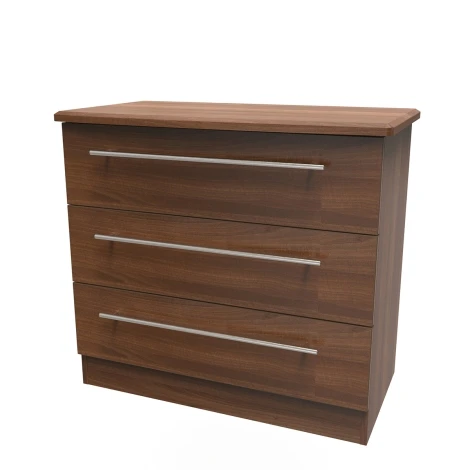 Sherwood - Chest of 3 Drawers - Noche Walnut Finish