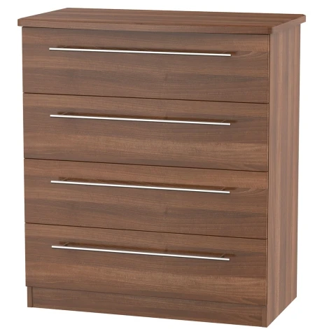 Sherwood - Chest of 4 Drawers - Noche Walnut Finish