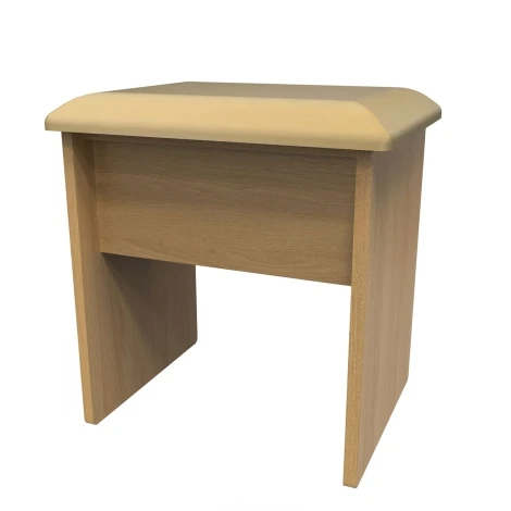 SHE040-O - Sherwood - Dressing Table Stool / Vainty Stool - Modern Oak Finish