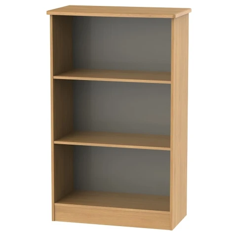 SHE092-O - Sherwood - 2 Open Shelves Bookcase - Modern Oak Finish