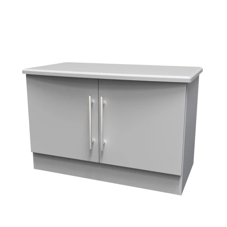 SHE203-GM - Sherwood - Low 2 door Storage Unit - Grey Matt Finish