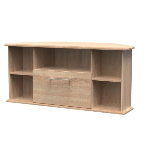 SHE209-BO - Sherwood - Corner TV Unit - Bardolino Oak Finish