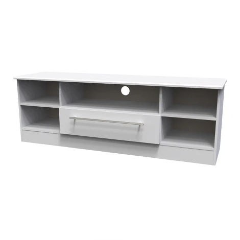 SHE212-GM - Sherwood - Open Wide TV Unit - Grey Matt Finish