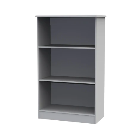 SHE292-GM - Sherwood - 2 Open Shelves Bookcase - Grey Matt Finish