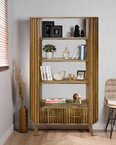 Slated Mango Bookcase