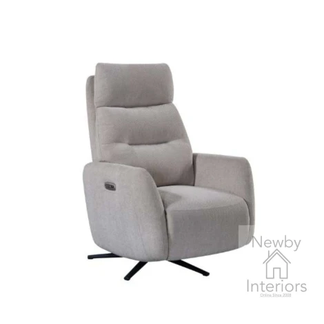 SOL-306E-NA - Solo Natural Leather Swivel Electric Power Recliner