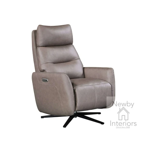 SOL-340-DT - Solo Dark Taupe Leather Lift Swivel Recliner Chair