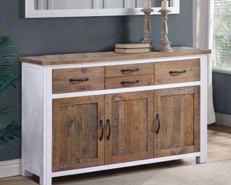 VTTW02D - Splash of White Sideboard 3 Door / 4 Drawer