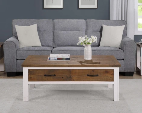VTTW08A - Splash of White Coffee Table With Four Drawers