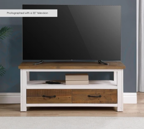 VTTW09A - Splash of White Widescreen Television cabinet