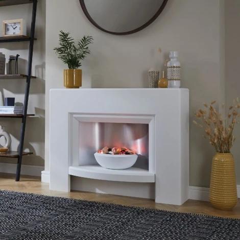 STC1024 - Stockeld 42" White Electric Fireplace Suite - 2kW