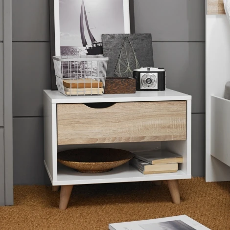 Stockholm 1 Dr Bedside Cabinet