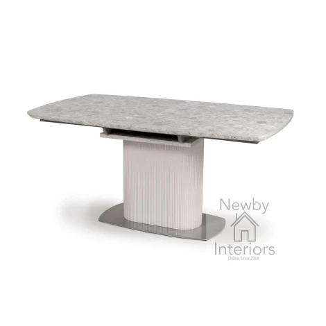Terrazzo Grey Melamine Terrazzo Effect Top Large Extending Dining Table 1.4m - 1.8m