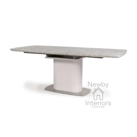 Terrazzo Grey Melamine Terrazzo Effect Top Large Extending Dining Table 1.6m - 2m