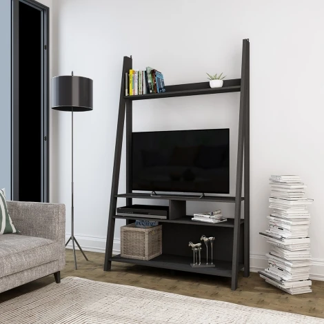 Tiva Ladder Ent Tv Unit Black 
