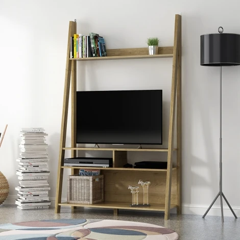 Tiva Ladder Ent Tv Unit Oak 