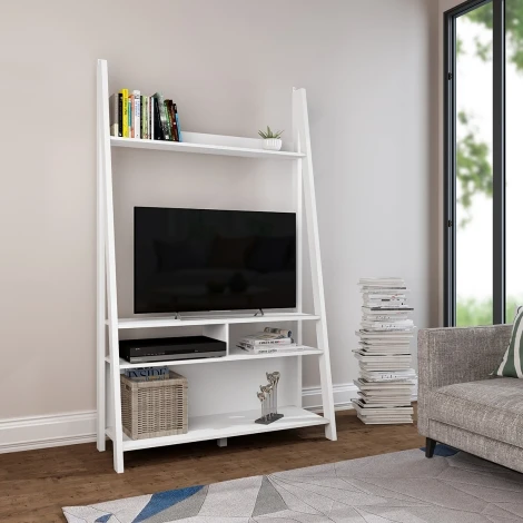 Tiva Ladder Ent Tv Unit White 