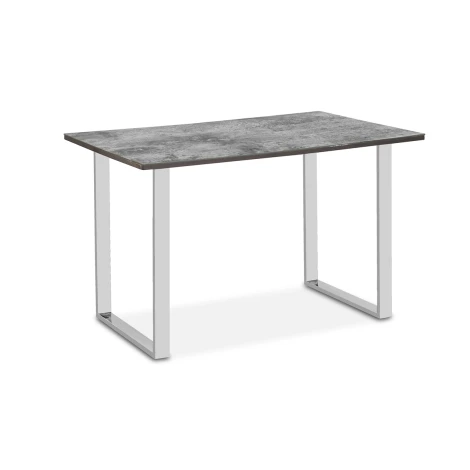 DT872 - Tokyo Grey Stone Effect 120cm Dining Table with Chrome Legs