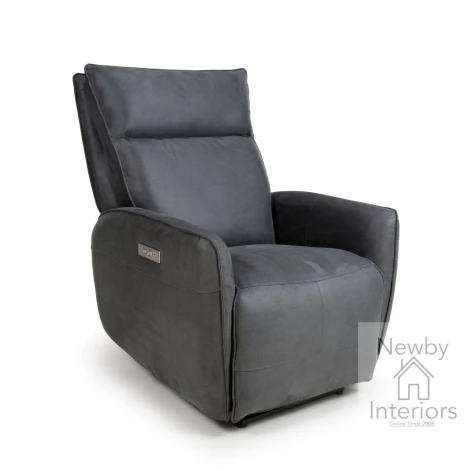 TUC-311H-SL - Tucson Slate Leather Effect Heated Electric Power Recliner