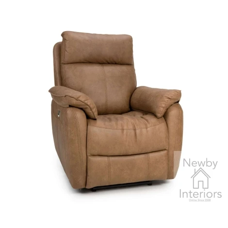 UTA-311E-BR - Utah Brown Leather Electric Recliner Chair