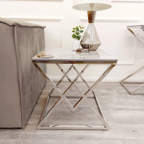 6-ETF-VESTA-CH-GOAS79 - Vesta Stomach Ash Sintered Stone & Chrome Lamp Table