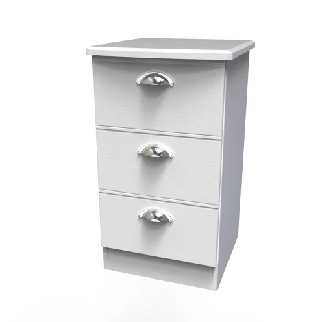 VIC001-WA - Victoria - 3 Drawer Locker - White Ash Finish