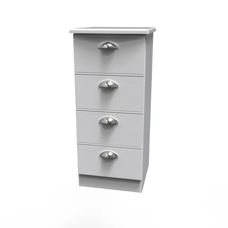 VIC002-WA - Victoria - 4 Drawer Locker - White Ash Finish
