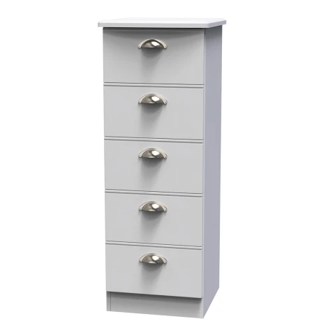 VIC003-GM - Victoria - 5 Drawer Locker - Grey Matt Finish