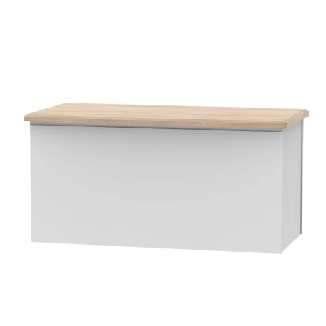 VIC035-GMRO - Victoria - Grey Matt with Riviera Oak Top Blanket Box