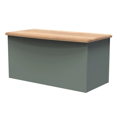 VIC035-RGRO - Victoria - Reed Green with Riviera Oak Top Blanket Box
