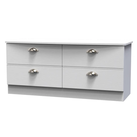 VIC036-WA - Victoria - 4 Drawer Bed Box - White Ash Finish