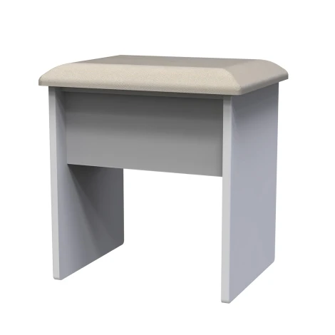 VIC040-GM - Victoria - Dressing Table Stool / Vainty Stool - Grey Matt Finish