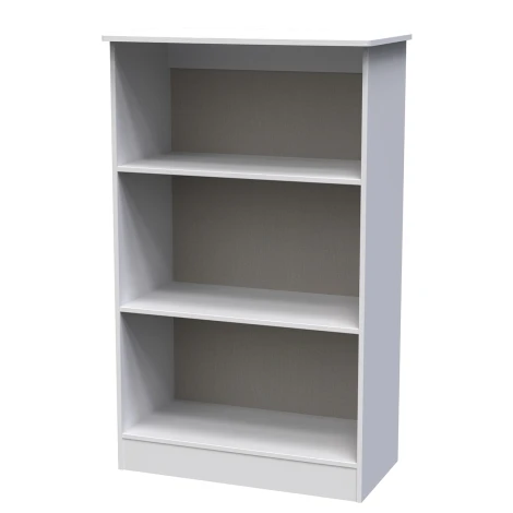 VIC092-WA - Victoria - 2 Open Shelves Bookcase - White Ash Finish