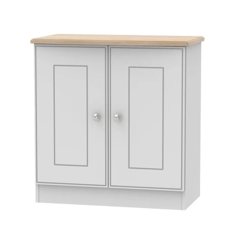 VIC204-GMRO - Victoria Grey Matt & Riviera Oak 2 Door Cabinet