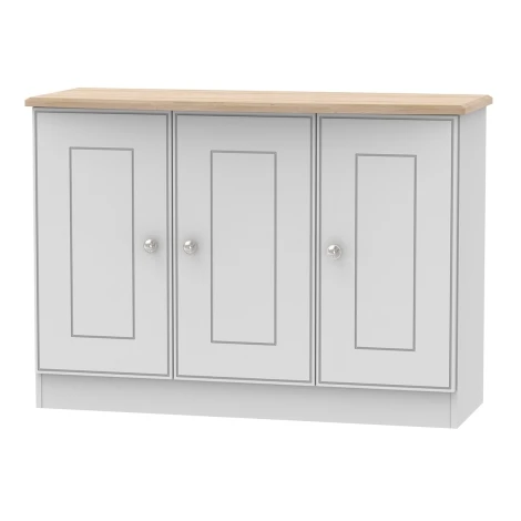 VIC205-GMRO - Victoria Grey Matt & Riviera Oak 3 Door Cabinet