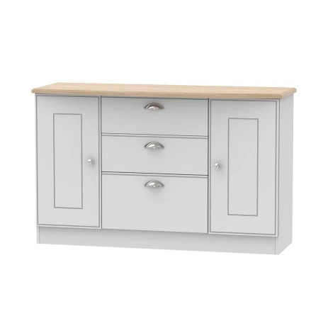 VIC206-GMRO - Victoria Grey Matt & Riviera Oak 2 Door 3 Drawer Chest