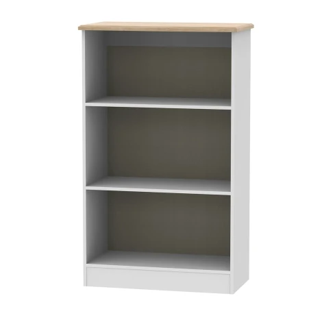 VIC292-GMRO - Victoria Grey Matt & Riviera Oak Open Bookcase