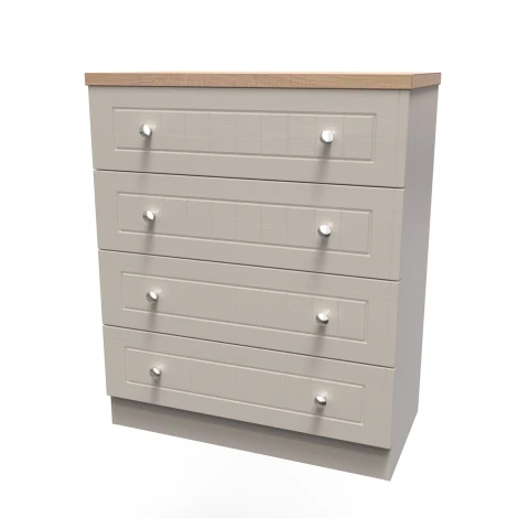 VIE011-KABO - Vienna Kashmir Ash & Bardolino Oak 4 Drawer Chest