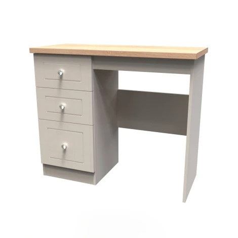 VIE031-KABO - Vienna Kashmir Ash & Bardolino Oak Single Pedestal Vanity Table
