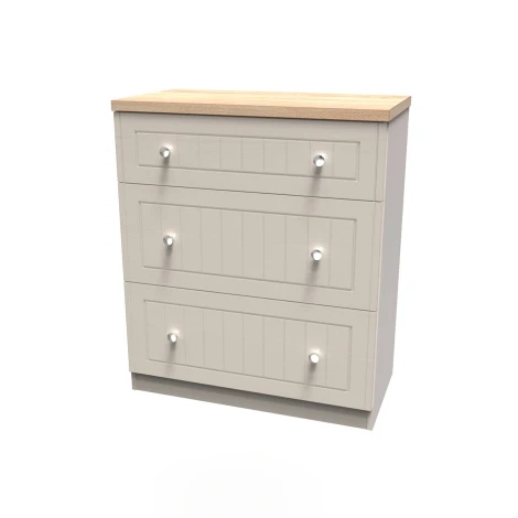 VIE049-KABO - Vienna Kashmir Ash & Bardolino Oak 3 Drawer Deep Chest