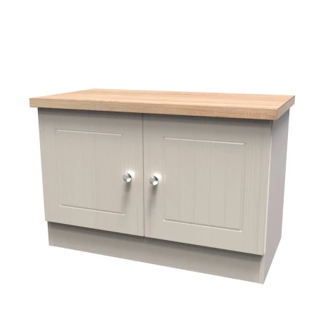 VIE203-KABO - Vienna Kashmir Ash & Bardolino Oak Low 2 Door Cabinet