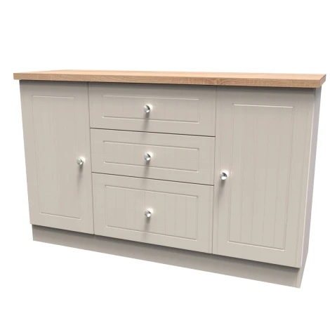 VIE206-KABO - Vienna Kashmir Ash & Bardolino Oak 2 Door 3 Drawer Chest