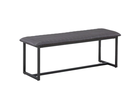 Vintage Styled Grey PU Leather Dining Bench VPR03F