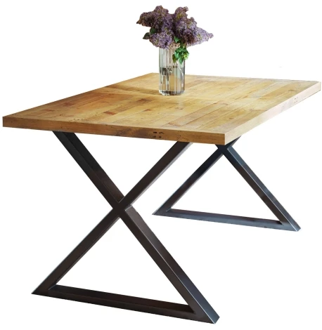 Urban Elegance Reclaimed Dining Table – Small, Diagonal Leg (95 x 170cm, Seats 4–6) VPR04C