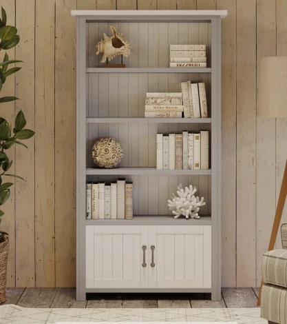 Greystone Large Open Bookcase with Doors VTTG01B