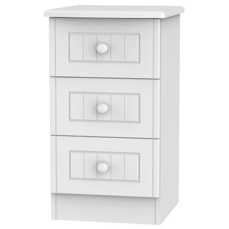 WAR001-WM - Warwick White Matt 3 Drawer Locker