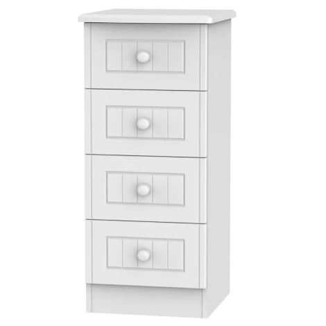 WAR002-WM - Warwick White Matt 4 Drawer Locker