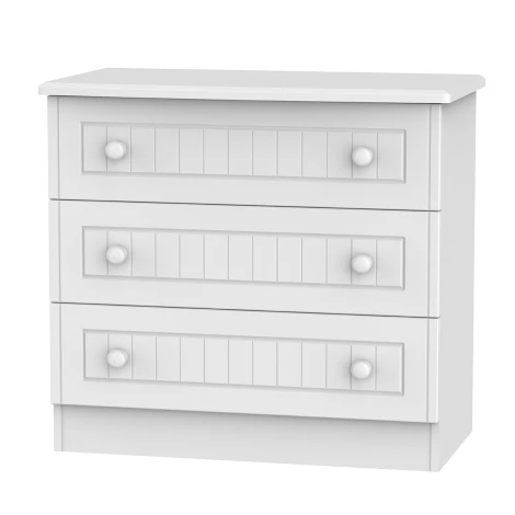 WAR010-WM - Warwick White Matt 3 Drawer Chest