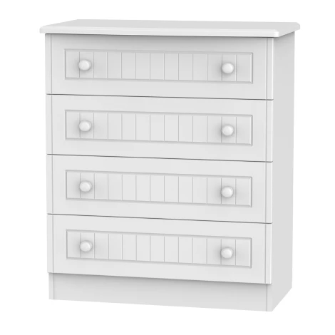 WAR011-WM - Warwick White Matt 4 Drawer Chest
